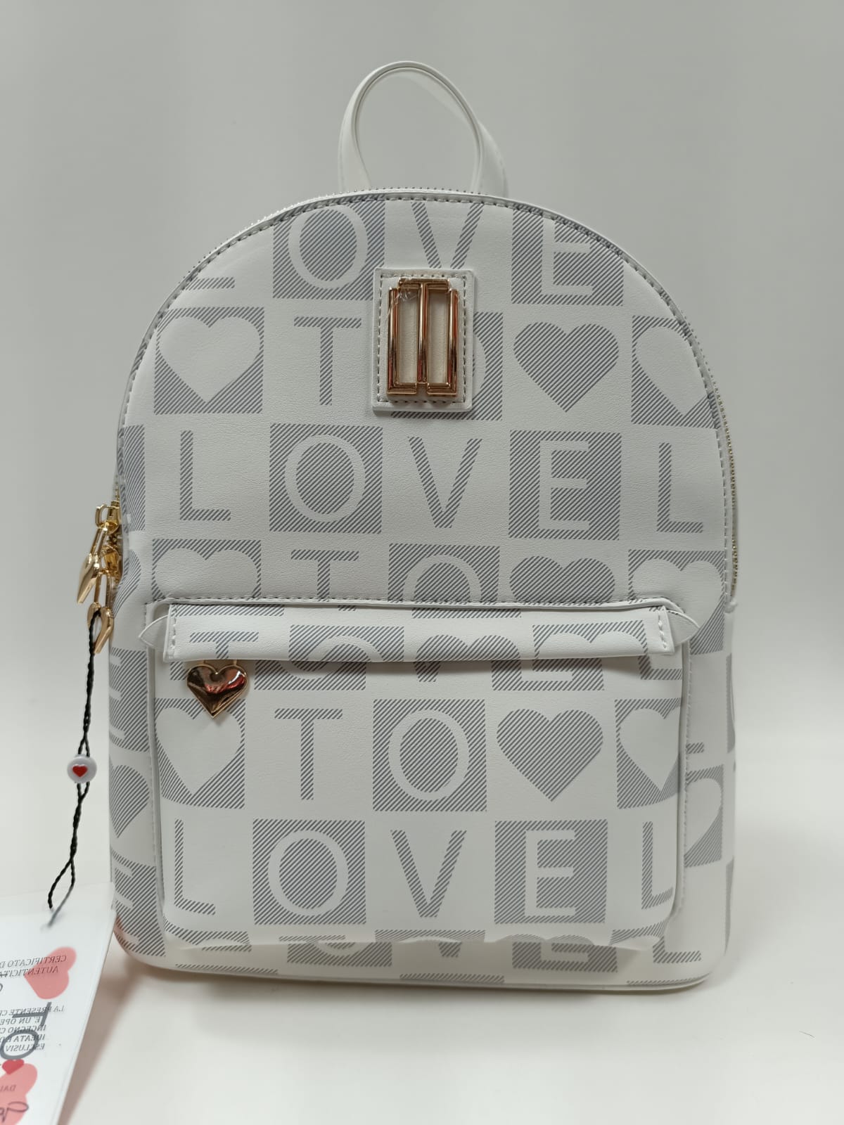 Zaino donna love to love LO453 bianco/ azzurro