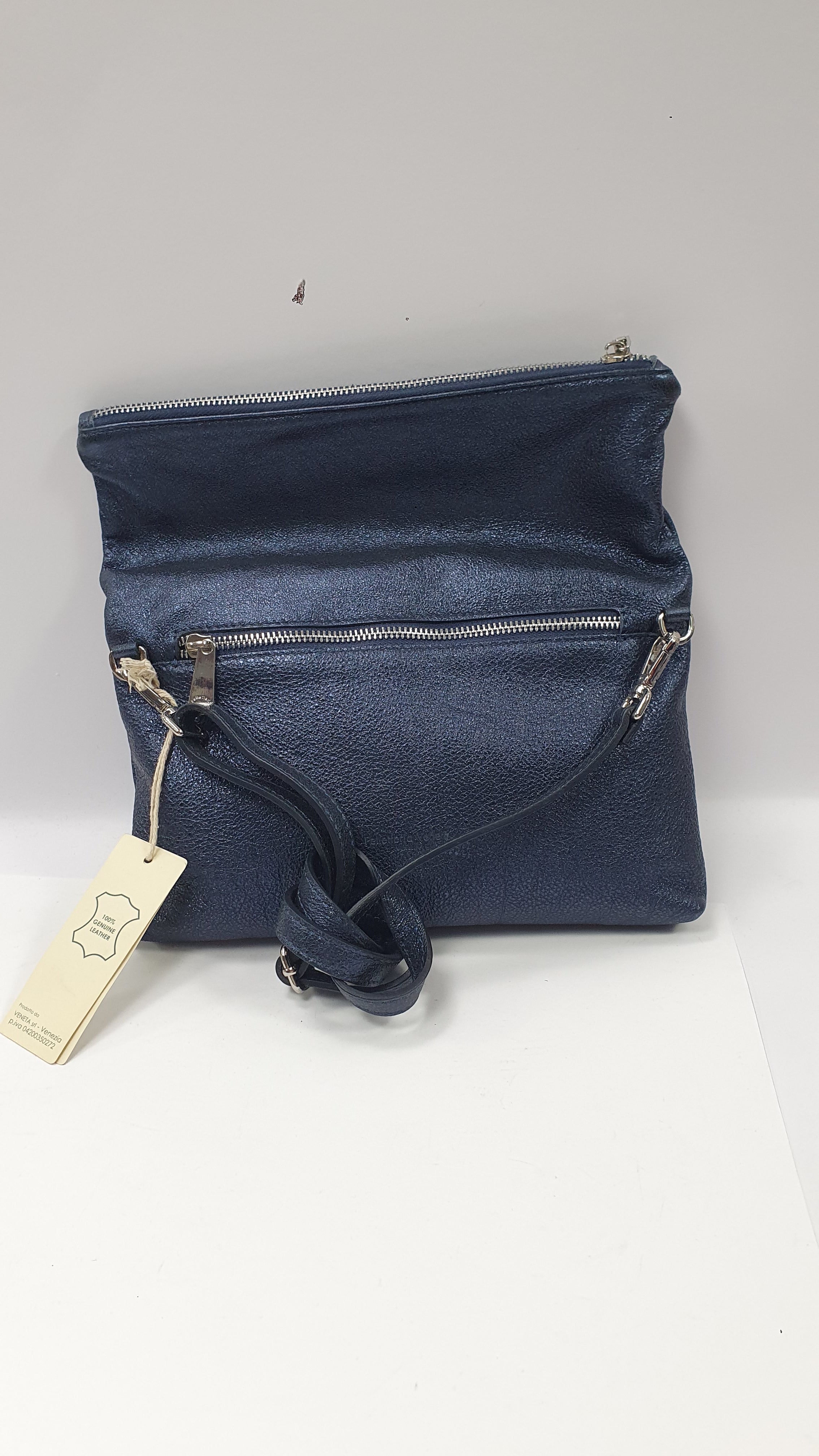 Borsa tracolla pelletteria veneta F815 blu