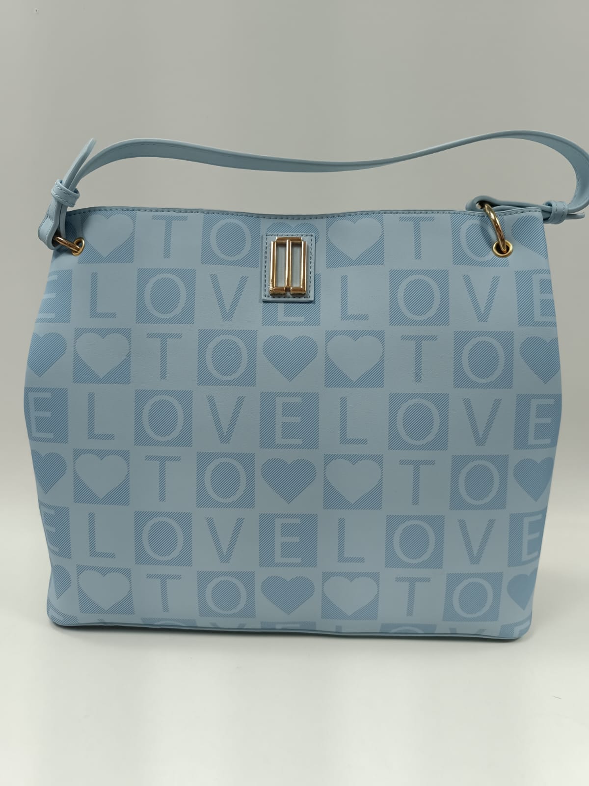 Borsa donna love to love LO452 bianco/ azzurro