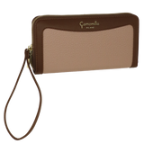 Portafoglio zip L bree di camomilla milano verde/ rosa/ nero