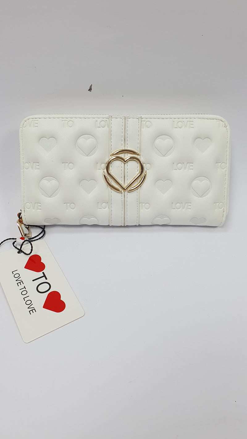Portafoglio donna love to love bianco lo-384