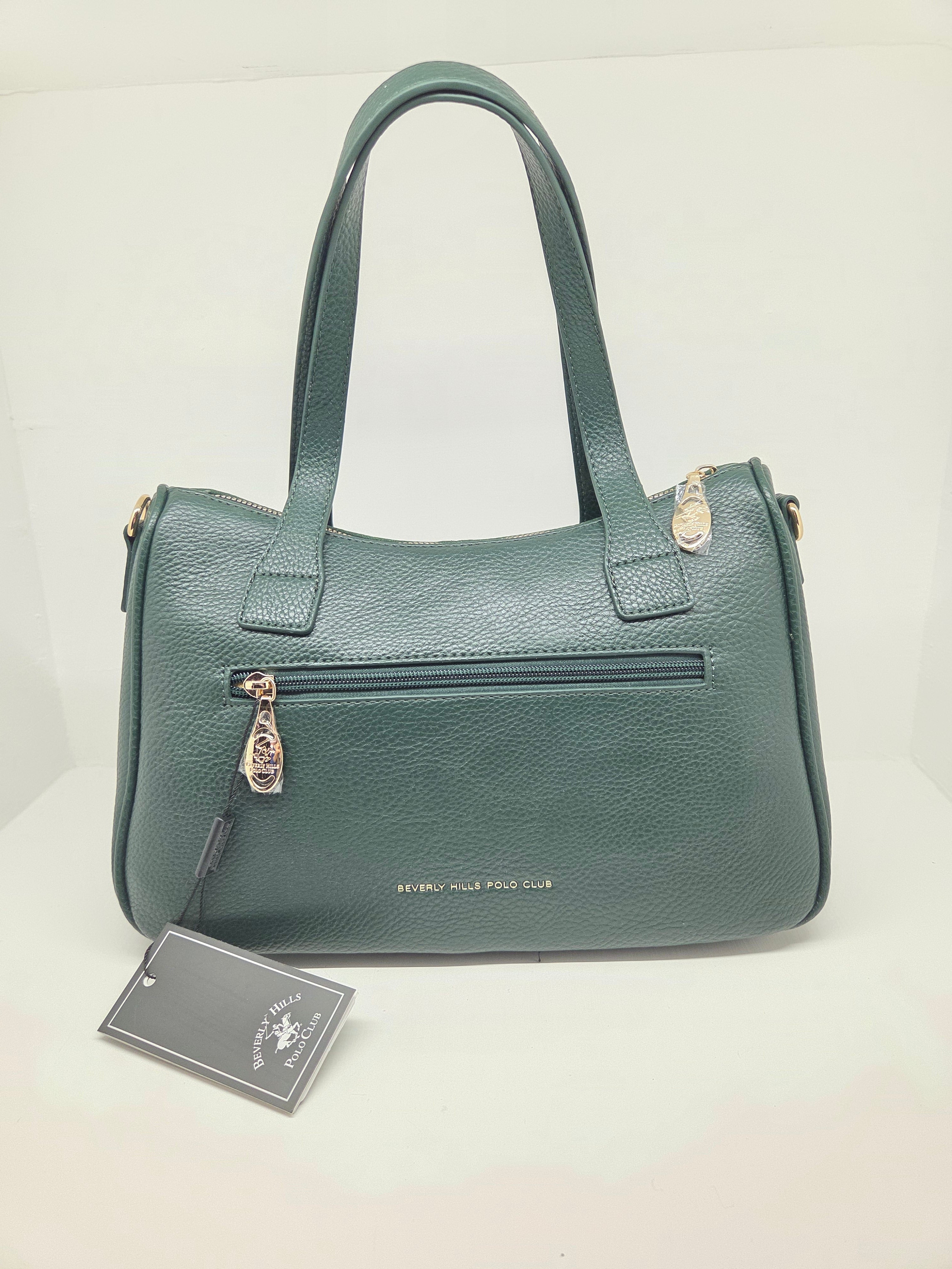 borsa donna beverly hills polo club bh-4321 dark brown/ verde