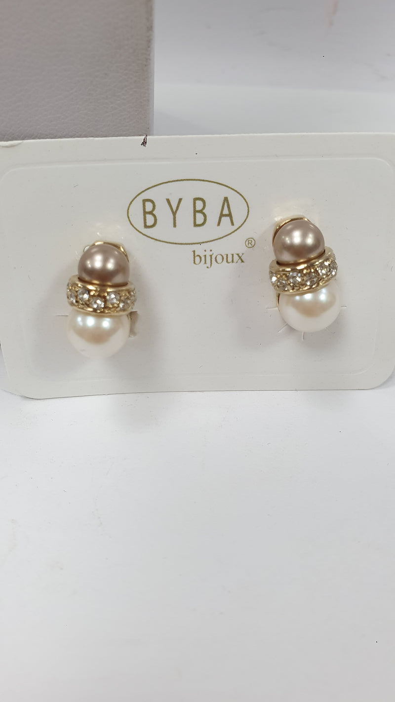 Orecchini clip byba bijoux  perle Cod.101