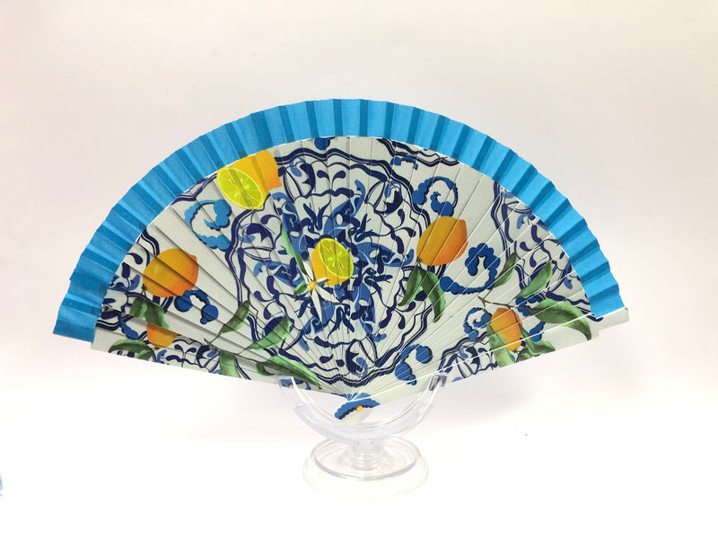 Ventaglio grande made in italy stampa limoni