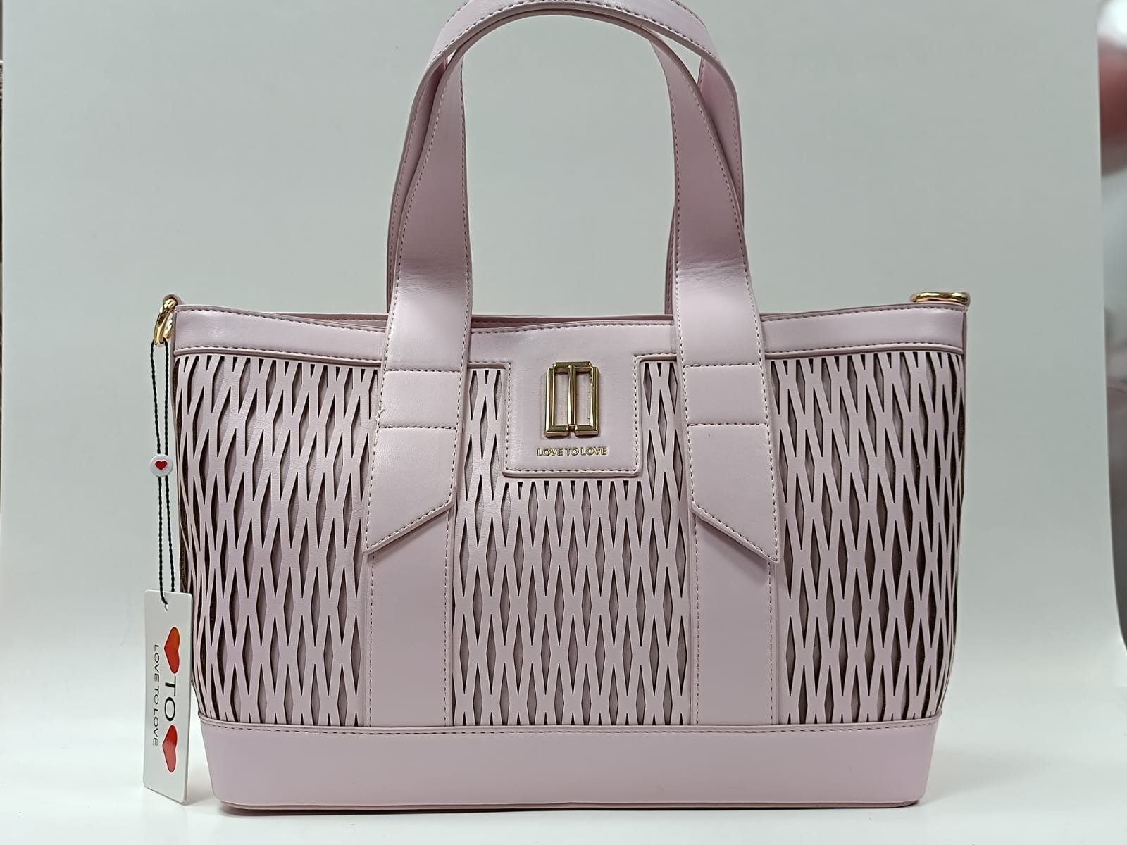 Borsa donna love to love LO431 verde/ rosa