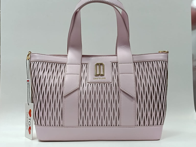 Borsa donna love to love LO431 verde/ rosa