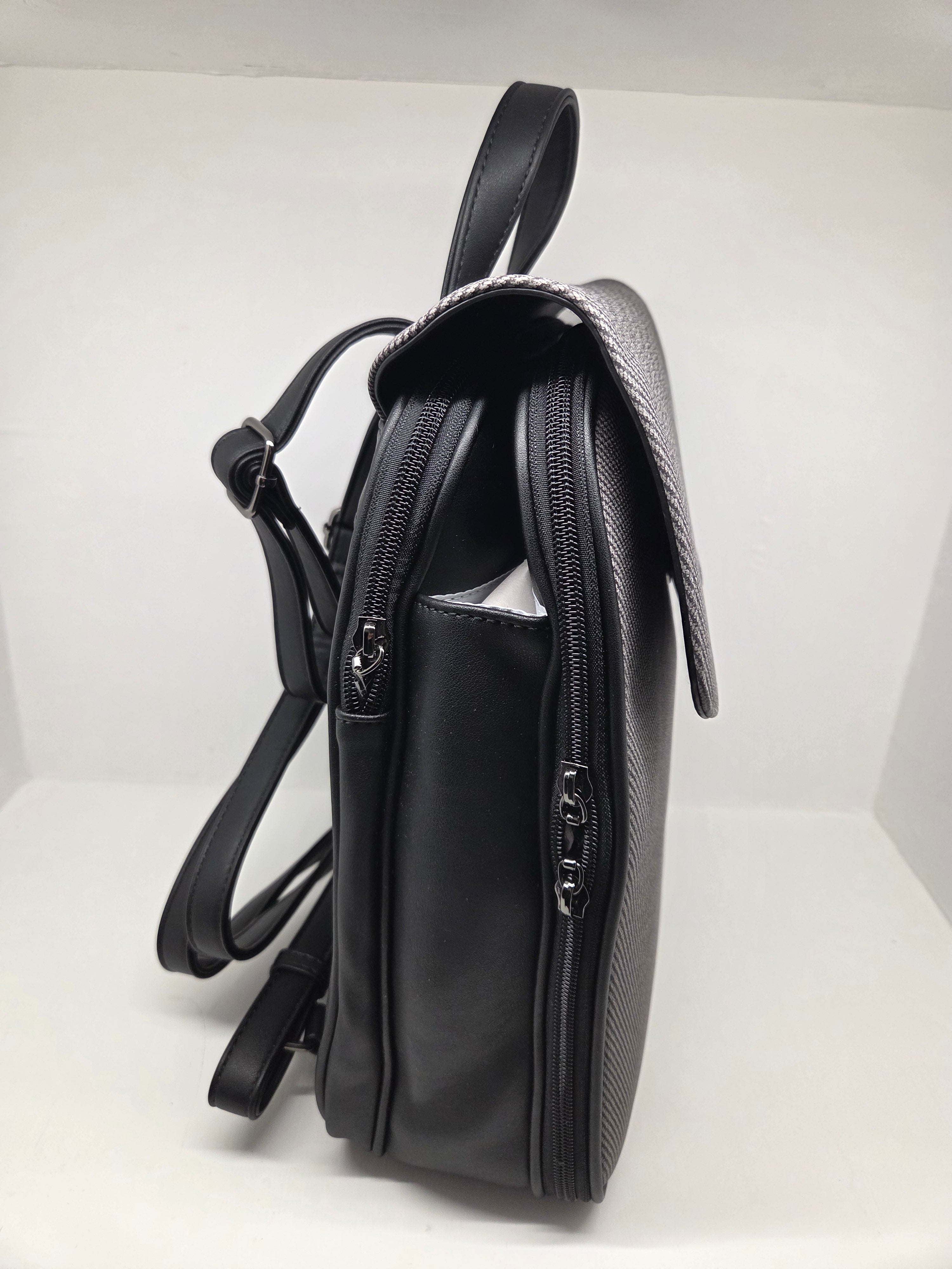 zaino donna beverly hills pilo club bh-4213 beige/ nero