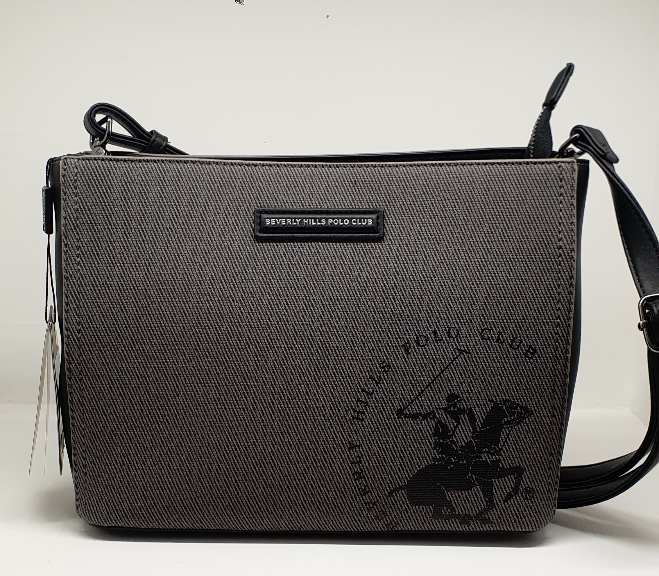 borsa donna beverly hiills polo club bh-4212 beige/ nero
