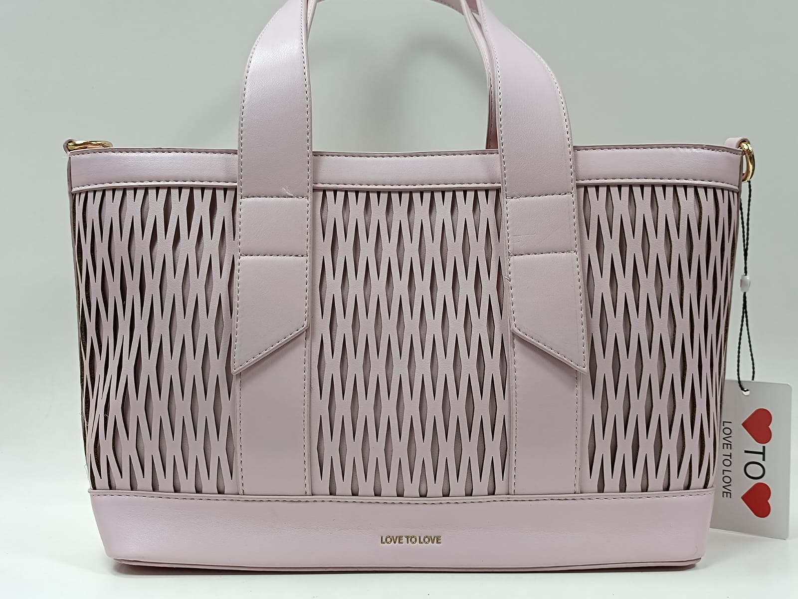 Borsa donna love to love LO431 verde/ rosa