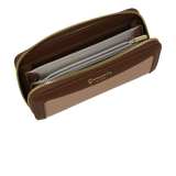 Portafoglio zip L bree di camomilla milano verde/ rosa/ nero