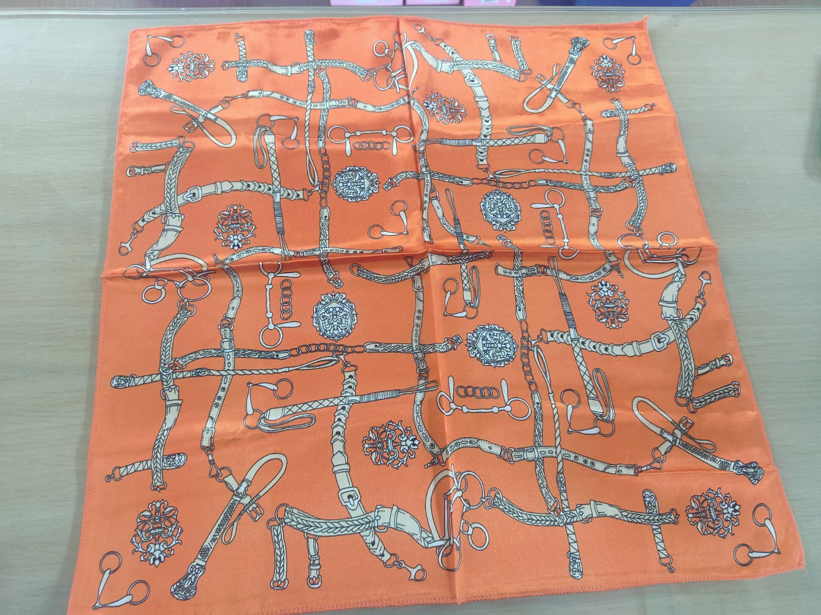 Foulard donna gemir quadrato arancio