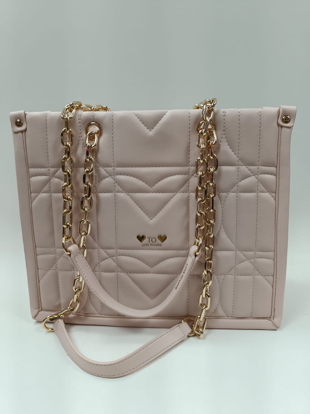 Borsa donna love to love LO440 cipria/ bianco