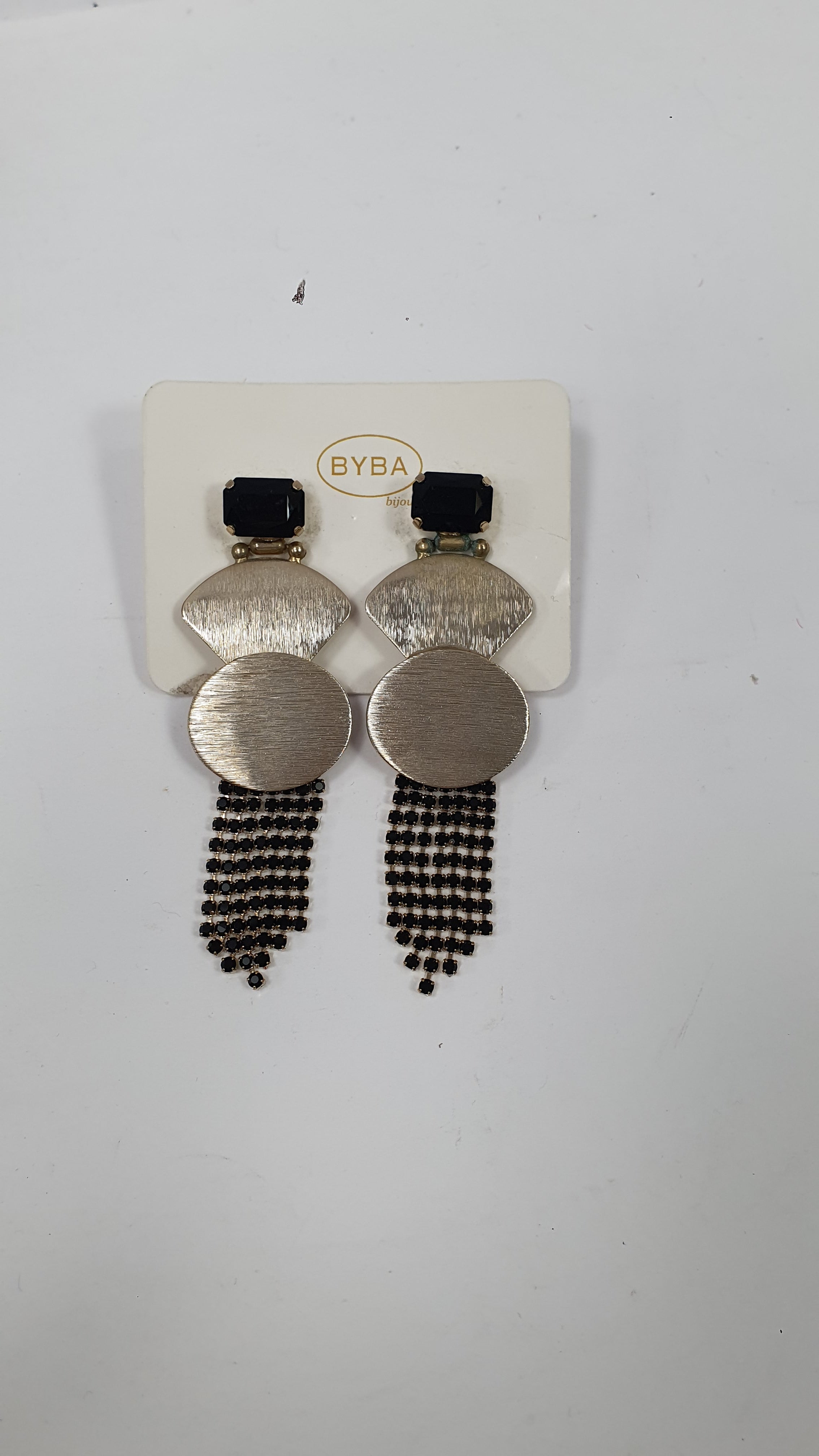 ORECCHINI BYBA METALLO ORO/ NERO