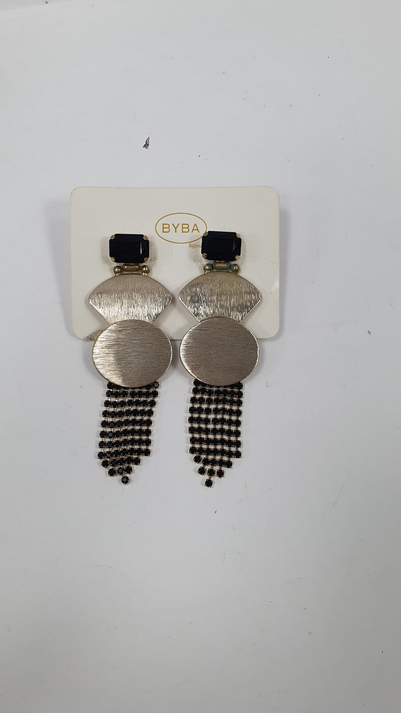 ORECCHINI BYBA METALLO ORO/ NERO