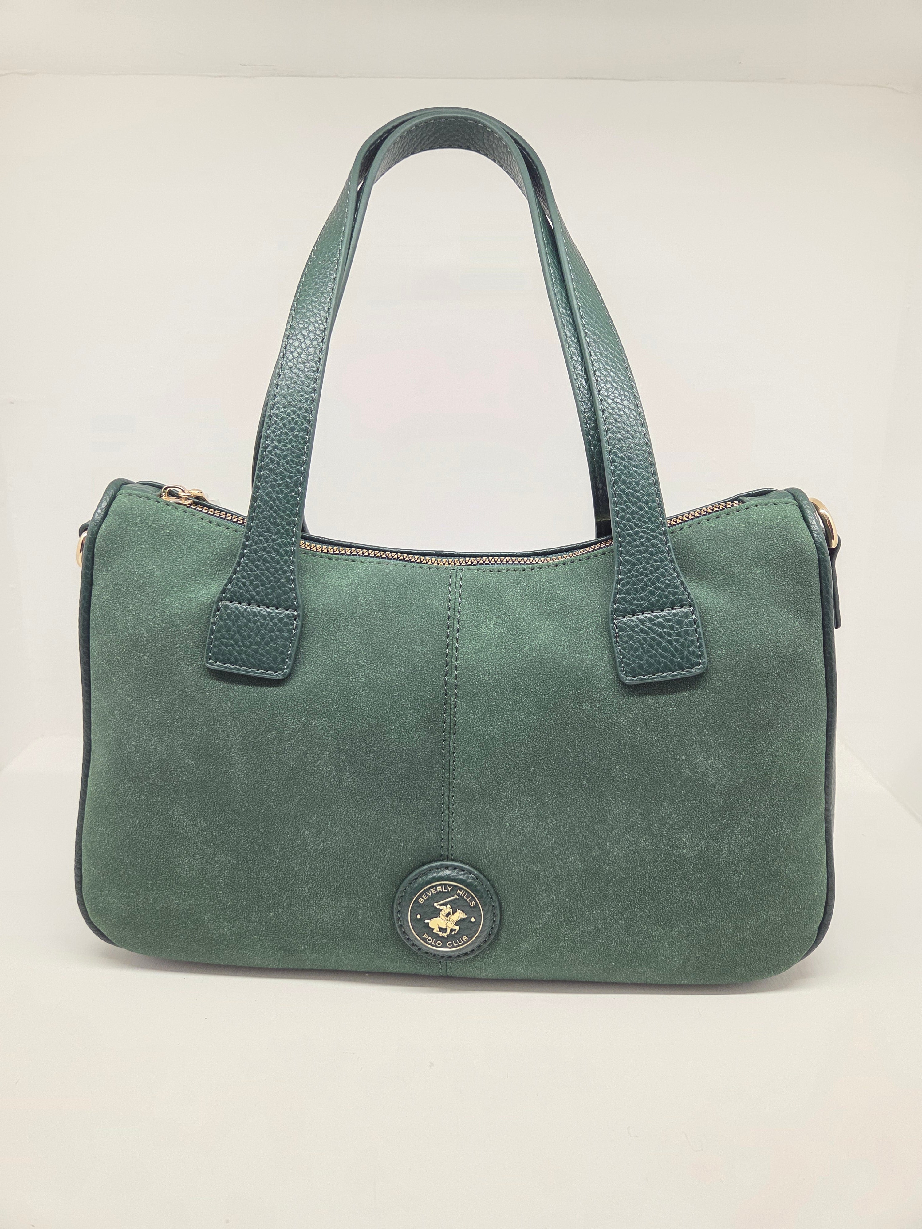 borsa donna beverly hills polo club bh-4321 dark brown/ verde