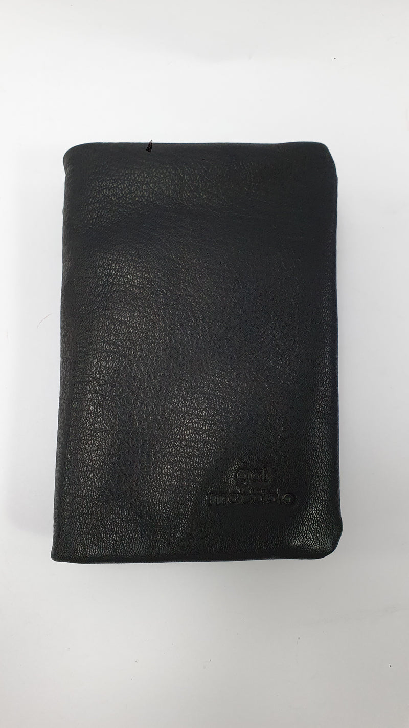 Portafoglio piccolo unisex gai mattiolo nero/verde/ cuoio