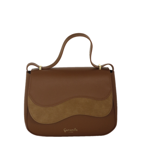Borsa tracolla/ patta M Emma marrone