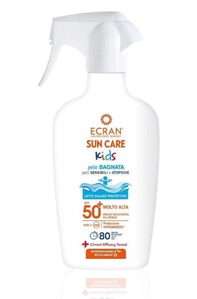 ecran sun care kids protezione 50+ spray anche con pelle bagnata 300ml