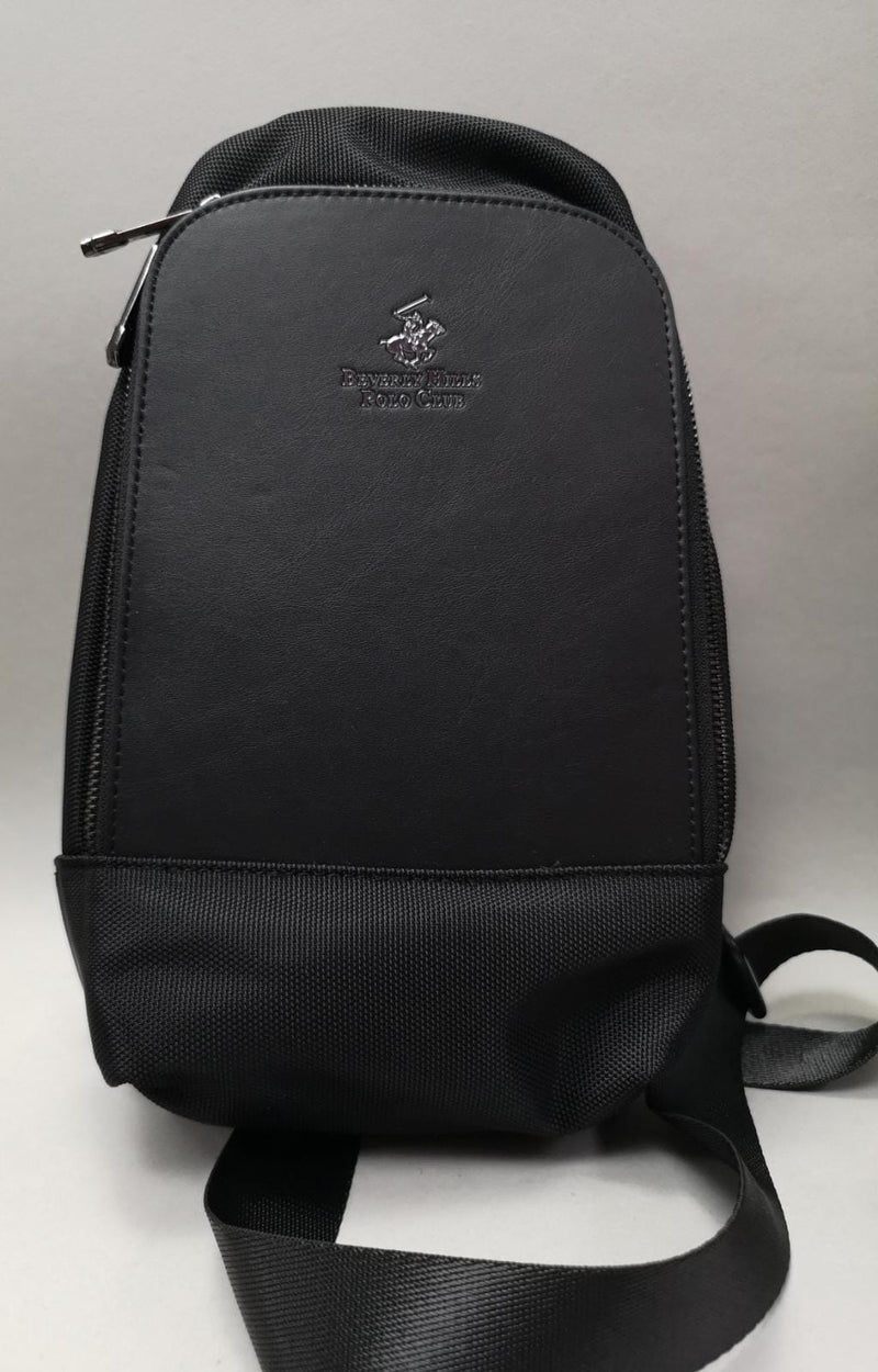 Beverly hills polo club zaino monospalla uomo bh-8462 blu/nero