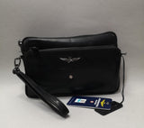 borsello uomo di aeronautica militare am-356 nero/ moro