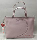borsa a spalla con tracolla di love to love cod. LO-140 /nero/bianco/cipria/rosa