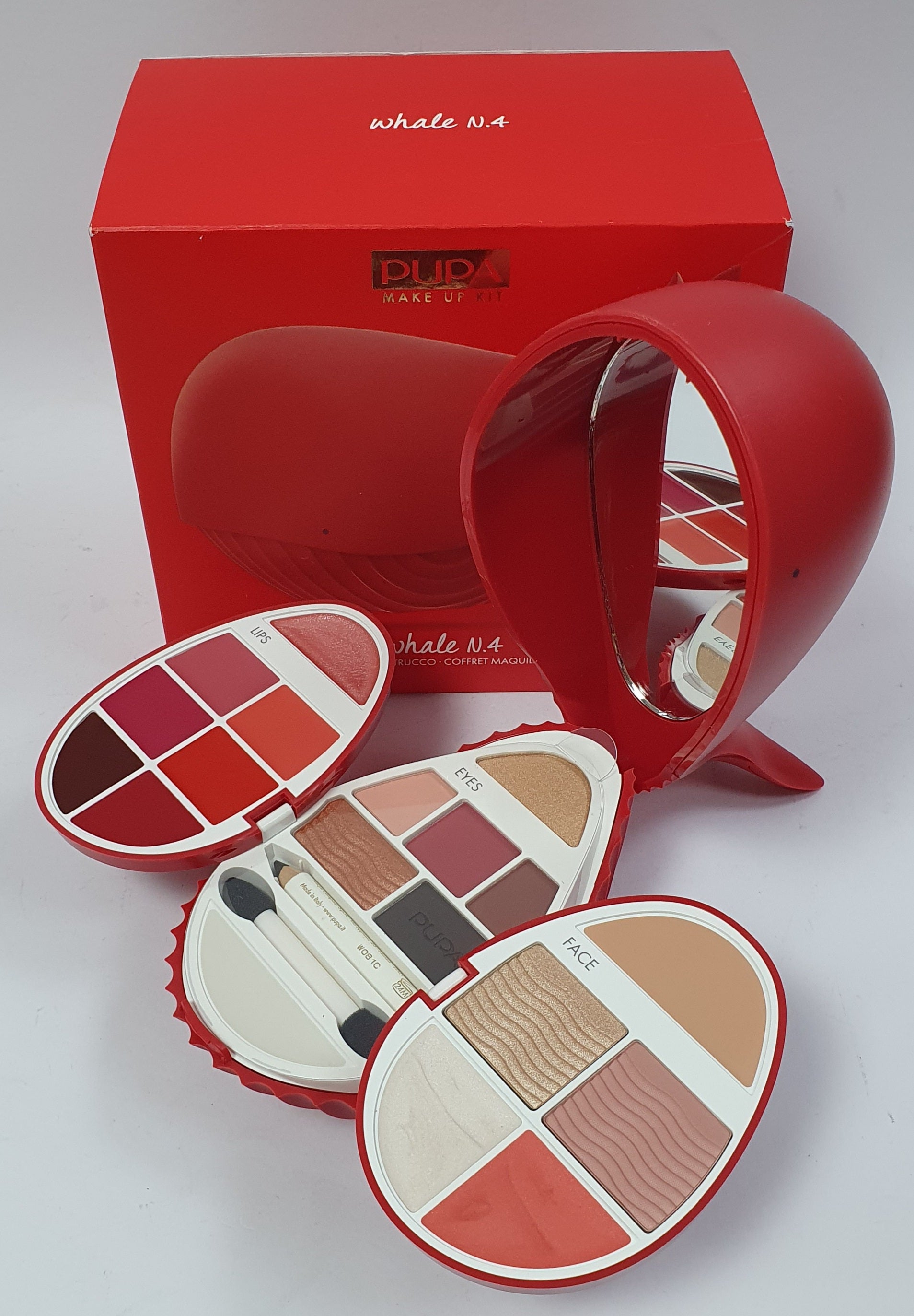 Cofanetto Trucco Whale PUPA MAKE UP KIT - Face/Eyes/Lips - Celeste / Rosa