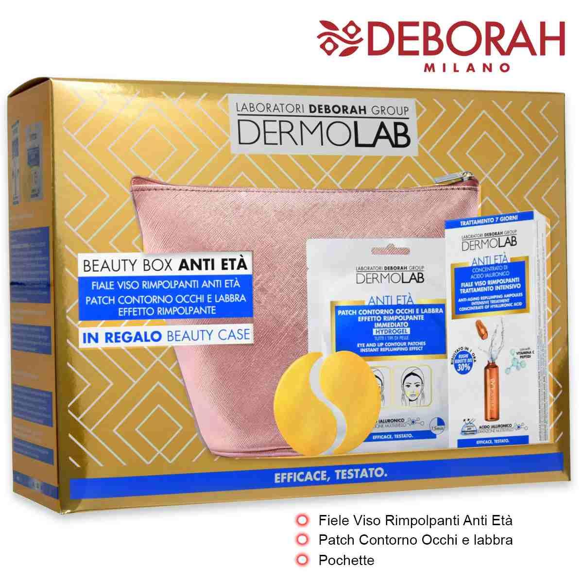 Confezione di dermolab canti età con patch occhi e siero viso