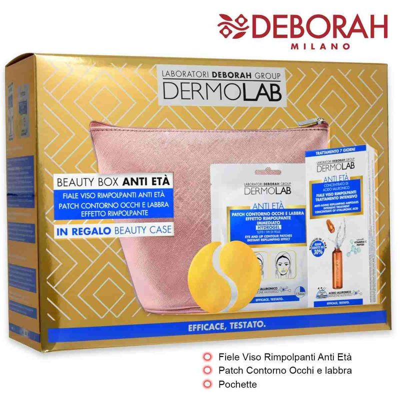 Confezione di dermolab canti età con patch occhi e siero viso
