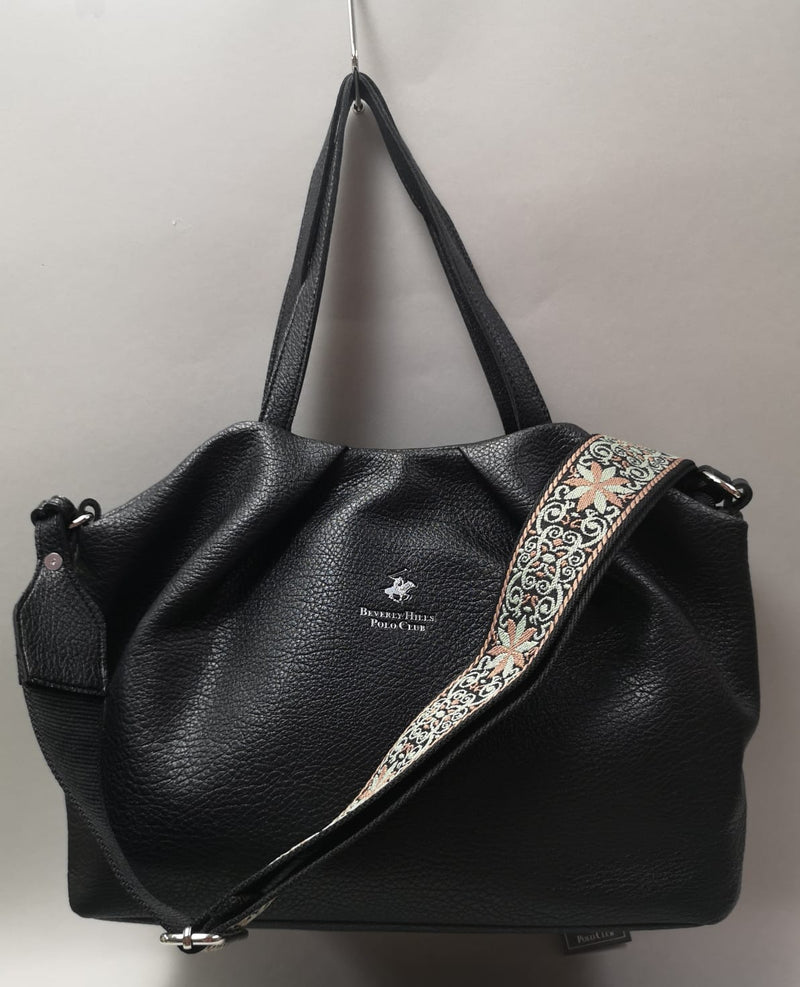 Borsa a spalla donna di beverly hils polo club bh-3240 cipria, nero
