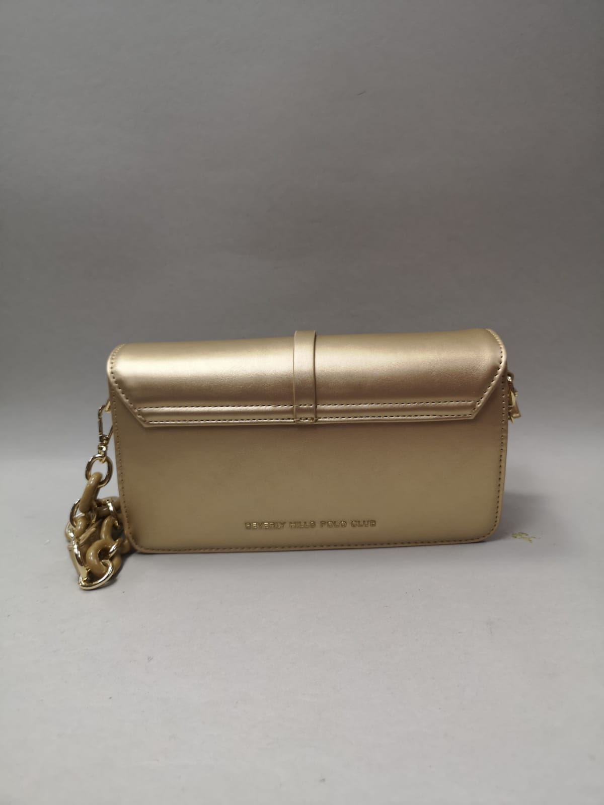 Borsa/ pochette donna di beverly hills polo club bh-3250 oro/ blu/ bianco