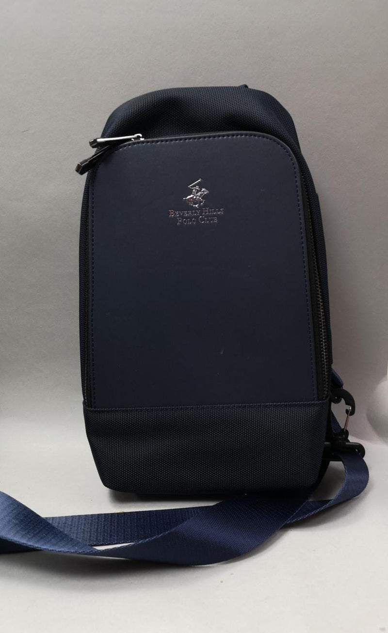 Beverly hills polo club zaino monospalla uomo bh-8462 blu/nero