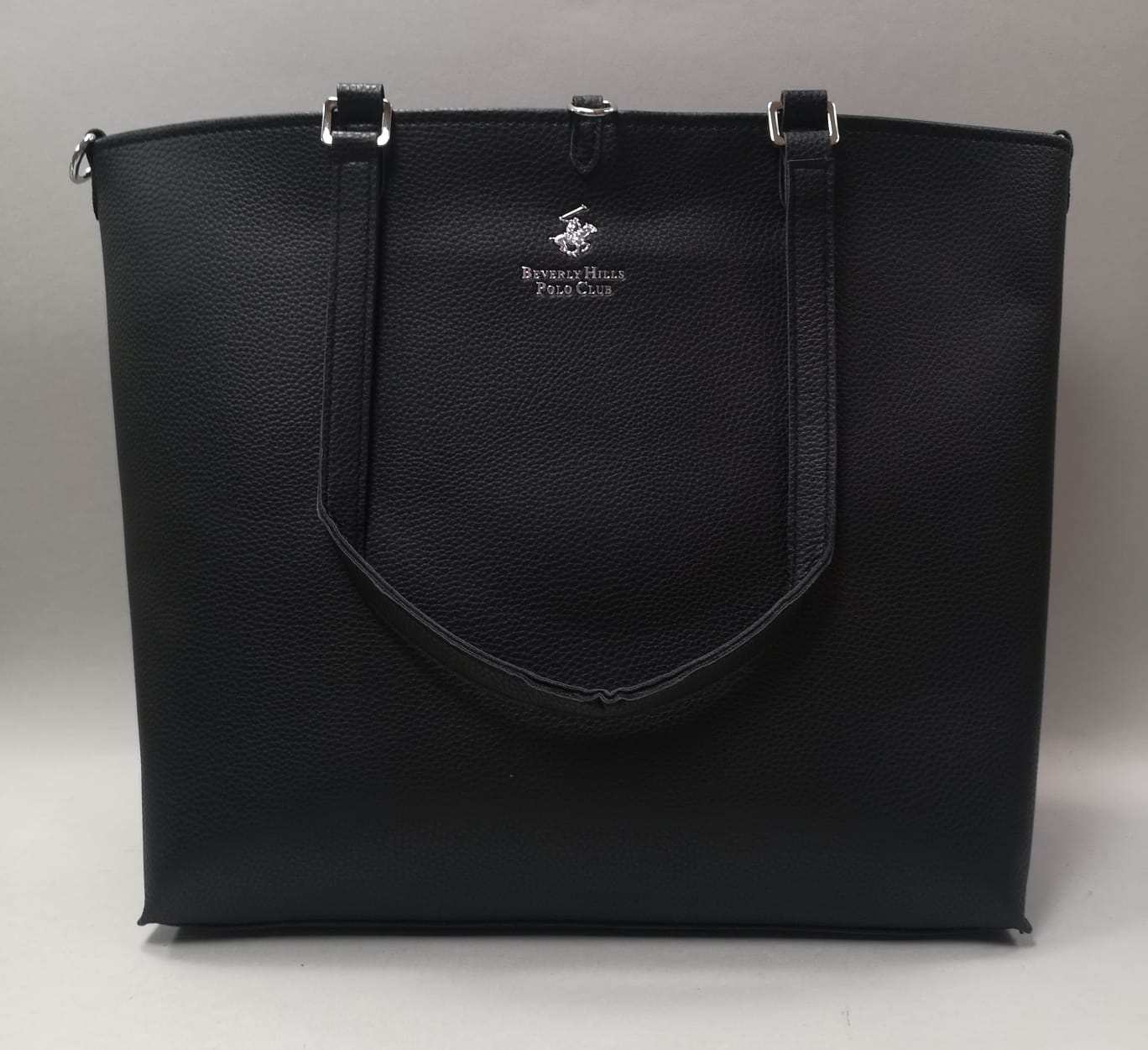 borsa donna a spalla/ tracolla di beverly hills polo club bh-3280 nero/ grigio/ bianco