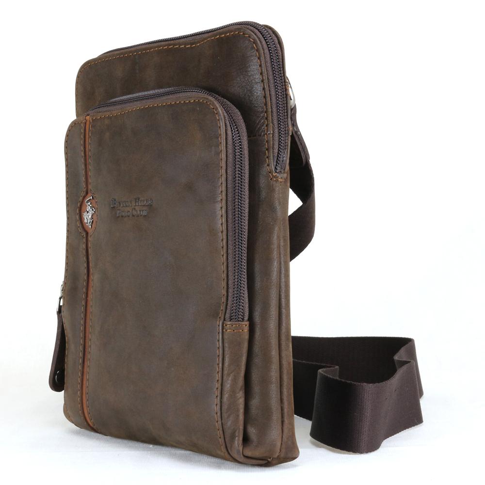 Beverly Hills Polo Club Borssello da uomo a Tracolla BH380 Marrone