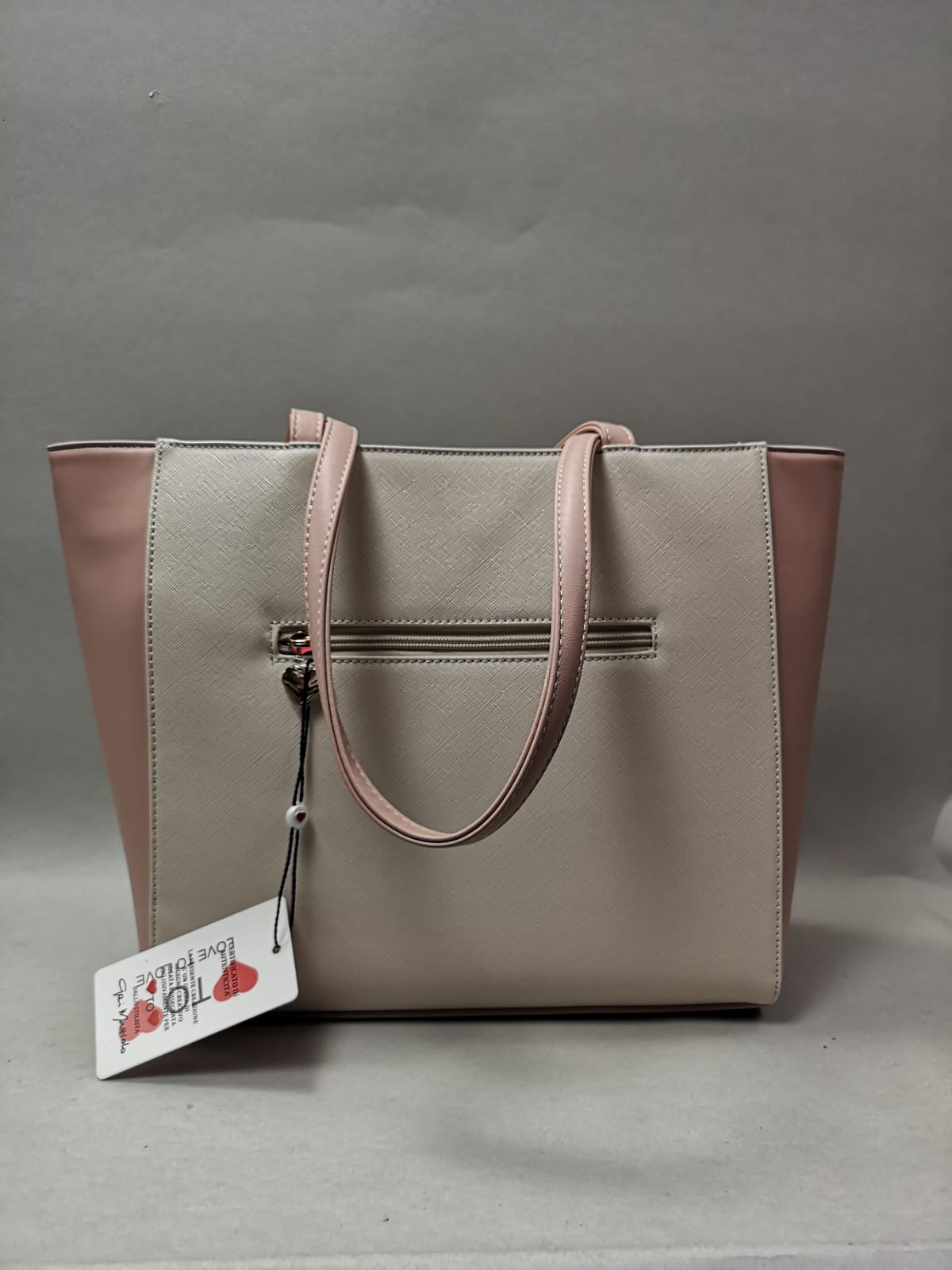 borsa a spalla donna linea love to love art. LO-111 bianco-cipria/ bianco-oro