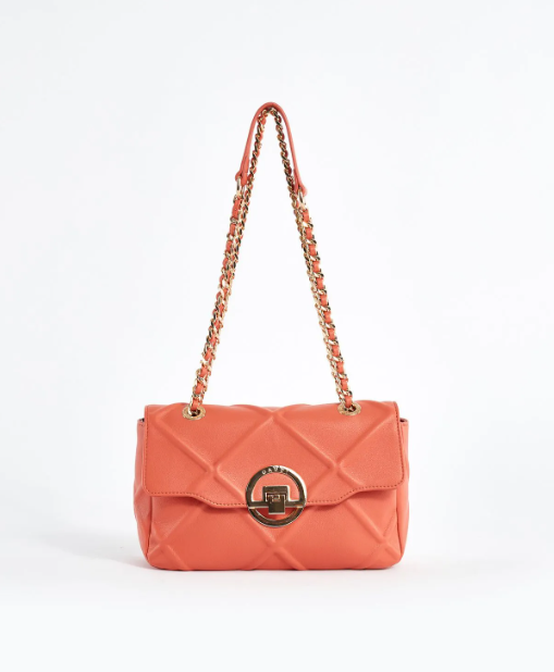 borsa a spalla donna di gaudì V3AE-11043 nero/ bianco/ corallo