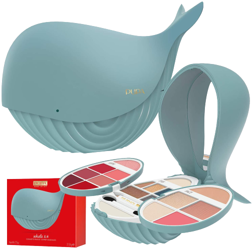 Cofanetto Trucco Whale PUPA MAKE UP KIT - Face/Eyes/Lips - Celeste / Rosa