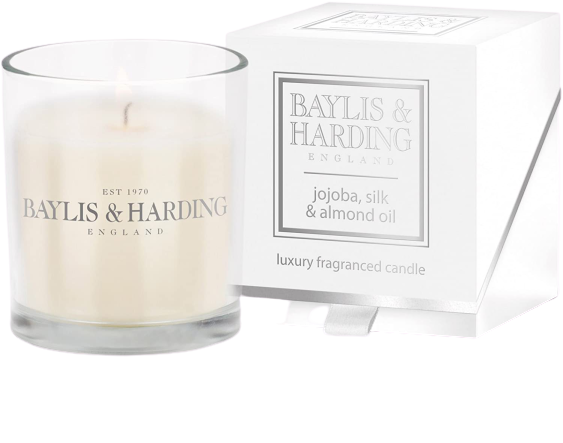 Candele Profumate BAYLIS & HARDING England - Sweet Mandarin & grapefruit / black pepper & ginseng /  jojoba, silk & almond oil