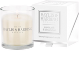 Candele Profumate BAYLIS & HARDING England - Sweet Mandarin & grapefruit / black pepper & ginseng /  jojoba, silk & almond oil