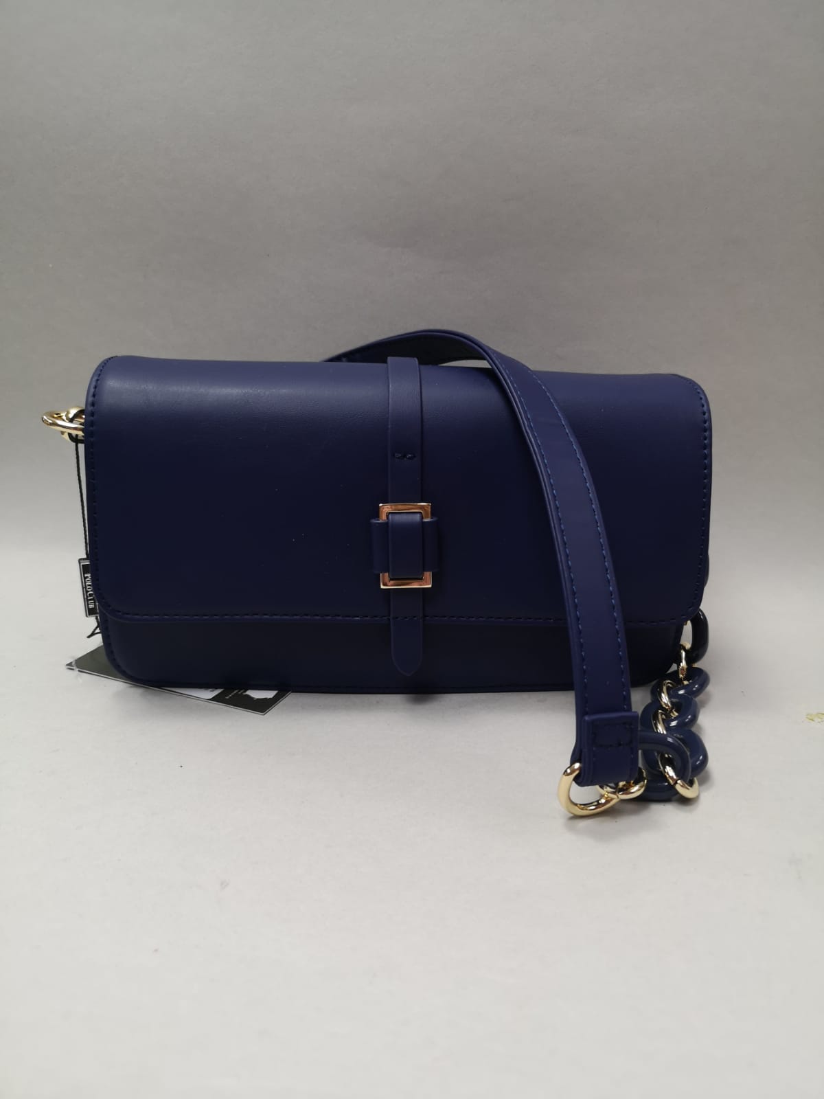 Borsa/ pochette donna di beverly hills polo club bh-3250 oro/ blu/ bianco