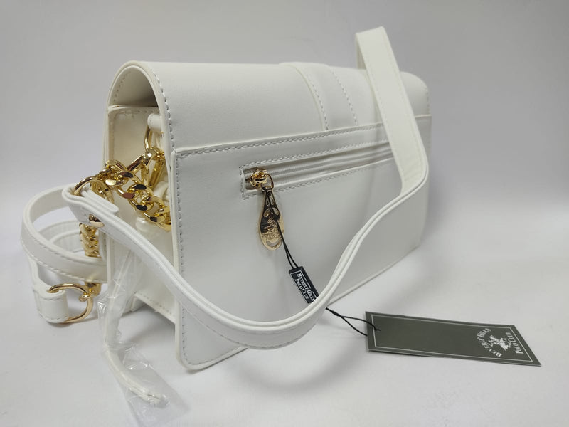 Pochette donna di beverly hills polo club bh-2852 bianco/nero/cipria