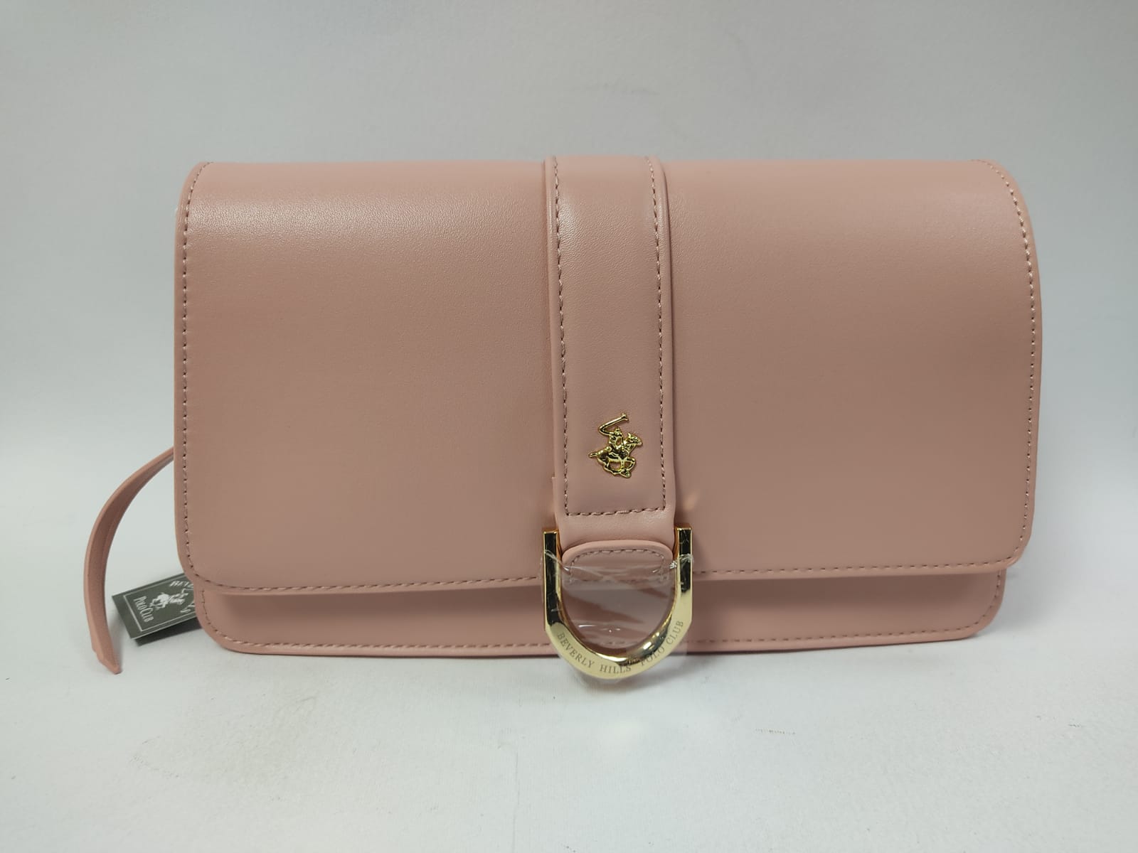 Pochette donna di beverly hills polo club bh-2852 bianco/nero/cipria