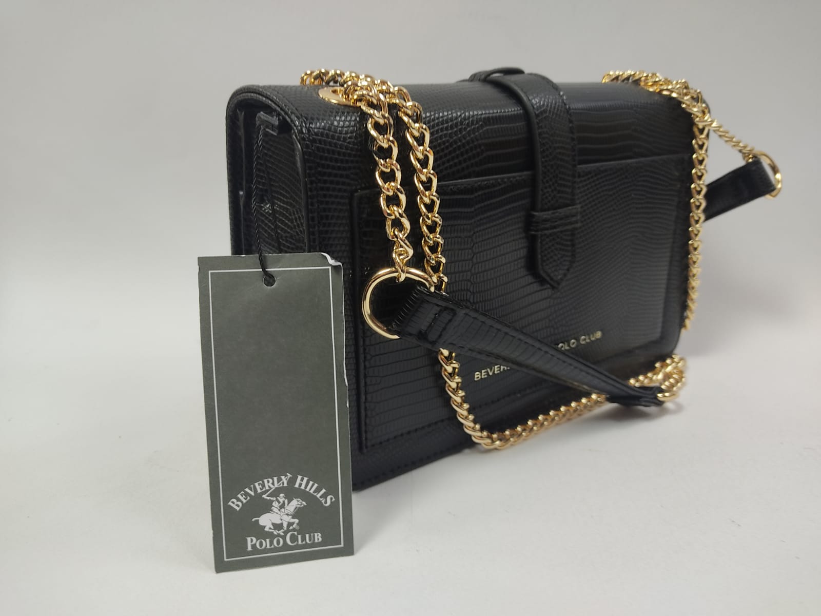 Pochette donna di beverly hills polo club bh-2890 nero/rosso/cipria
