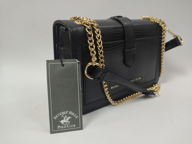 Pochette donna di beverly hills polo club bh-2890 nero/rosso/cipria