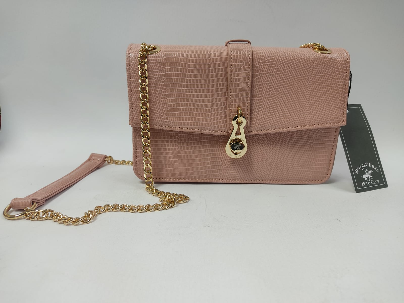 Pochette donna di beverly hills polo club bh-2890 nero/rosso/cipria