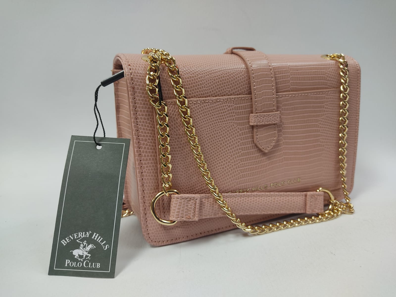 Pochette donna di beverly hills polo club bh-2890 nero/rosso/cipria