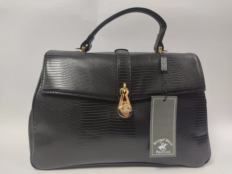 Borsa a mano donna di beverly hills polo club bh-2892 nero/rosso/cipria