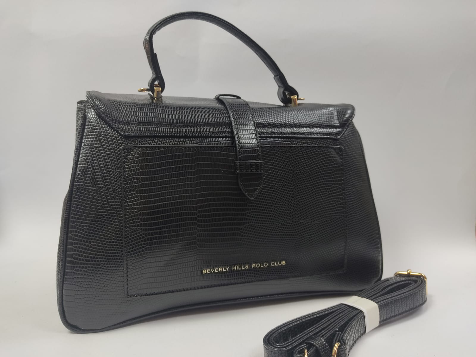 Borsa a mano donna di beverly hills polo club bh-2892 nero/rosso/cipria