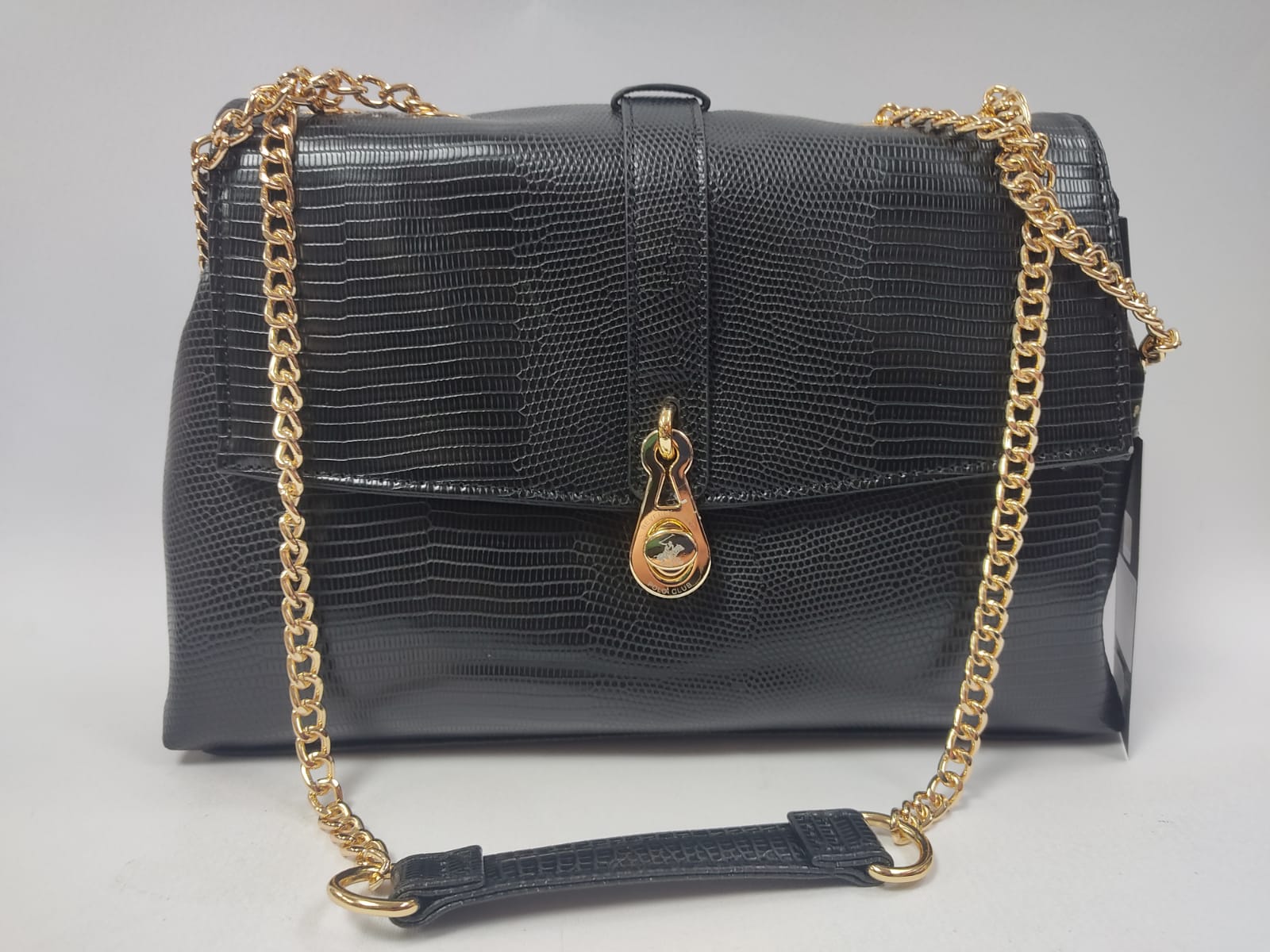 Borsa a tracolla donna di beverly hills polo club bh-2891 nero/cipria/rosso