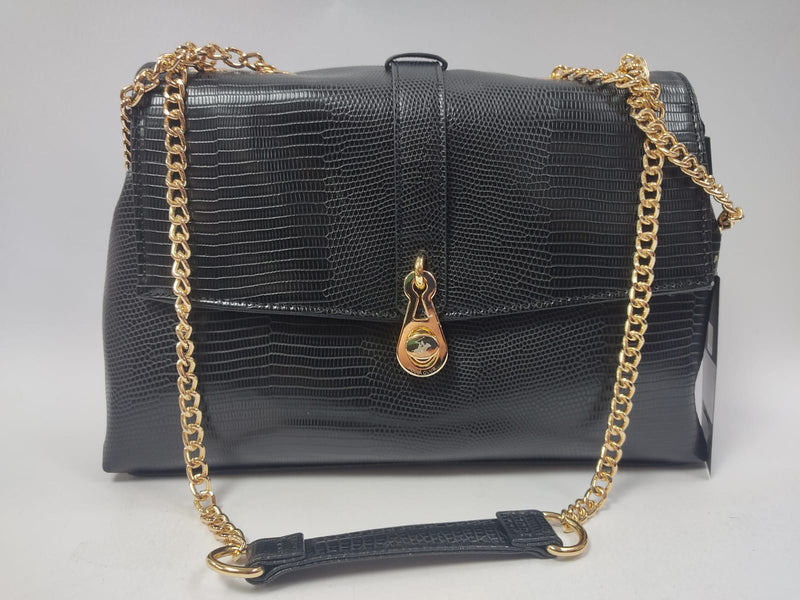 Borsa a tracolla donna di beverly hills polo club bh-2891 nero/cipria/rosso