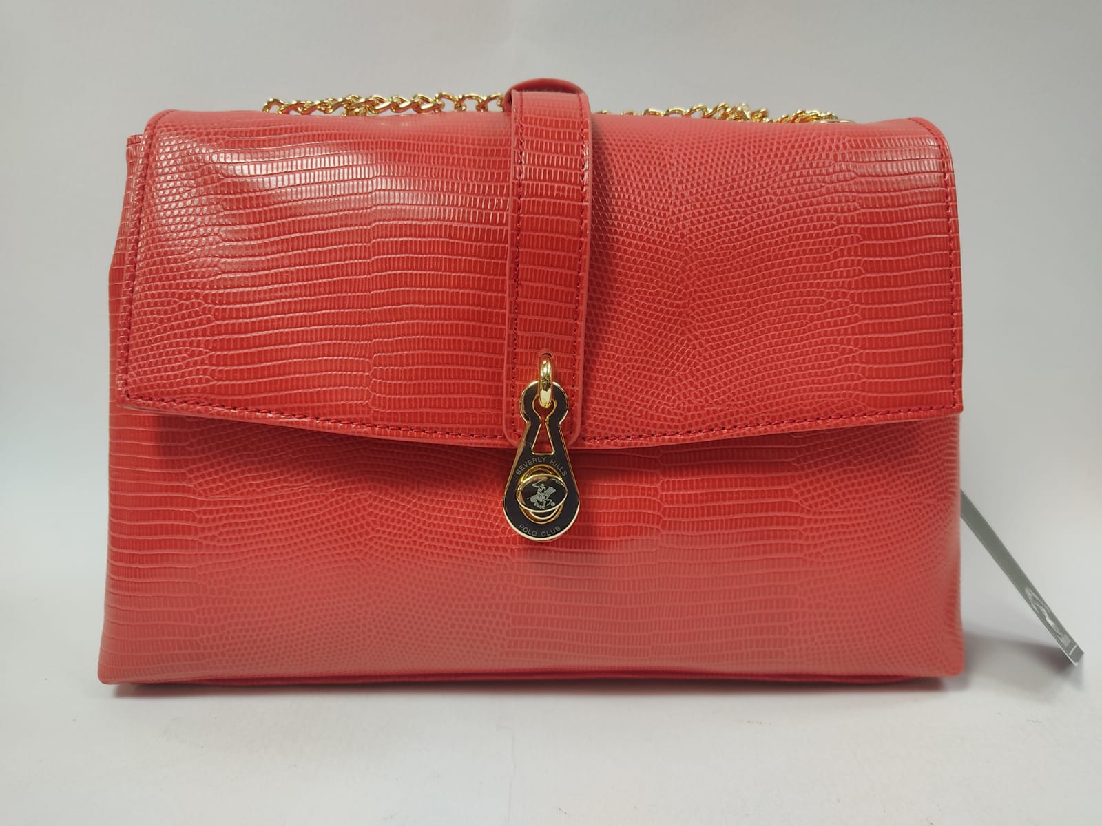 Borsa a tracolla donna di beverly hills polo club bh-2891 nero/cipria/rosso